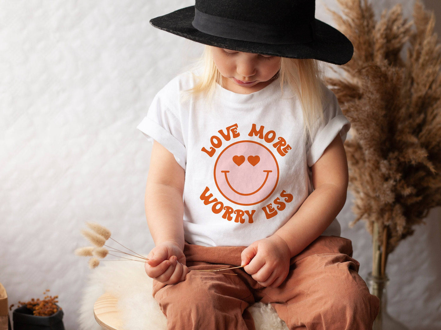 Love More Worry Less Shirt -Kids Valentine's Shirt