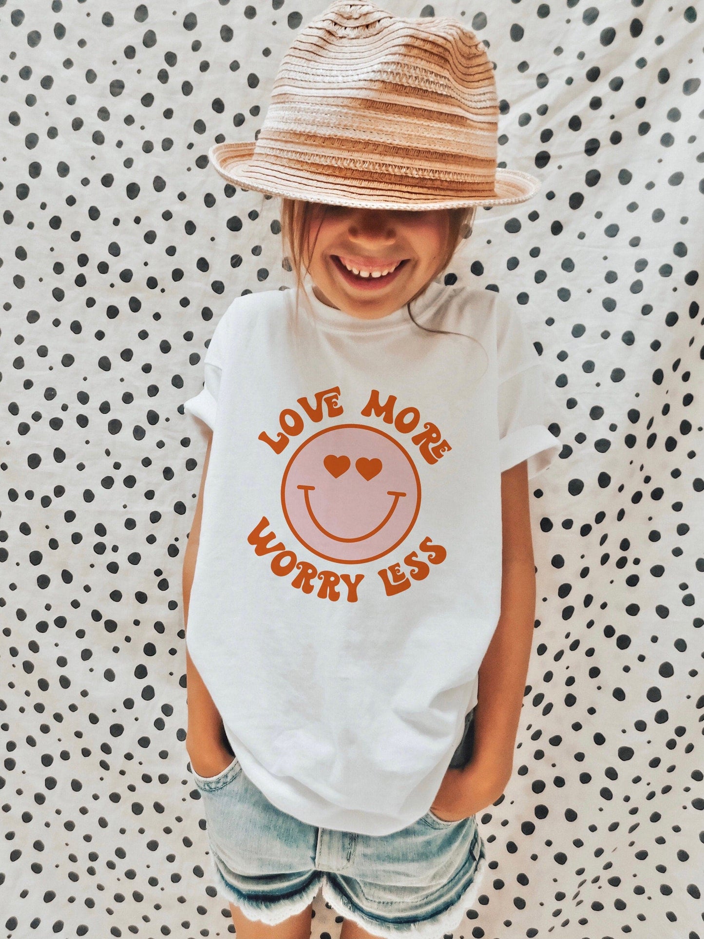 Love More Worry Less Shirt -Kids Valentine's Shirt