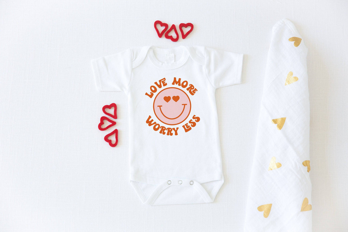 Love More Worry Less Shirt -Kids Valentine's Shirt