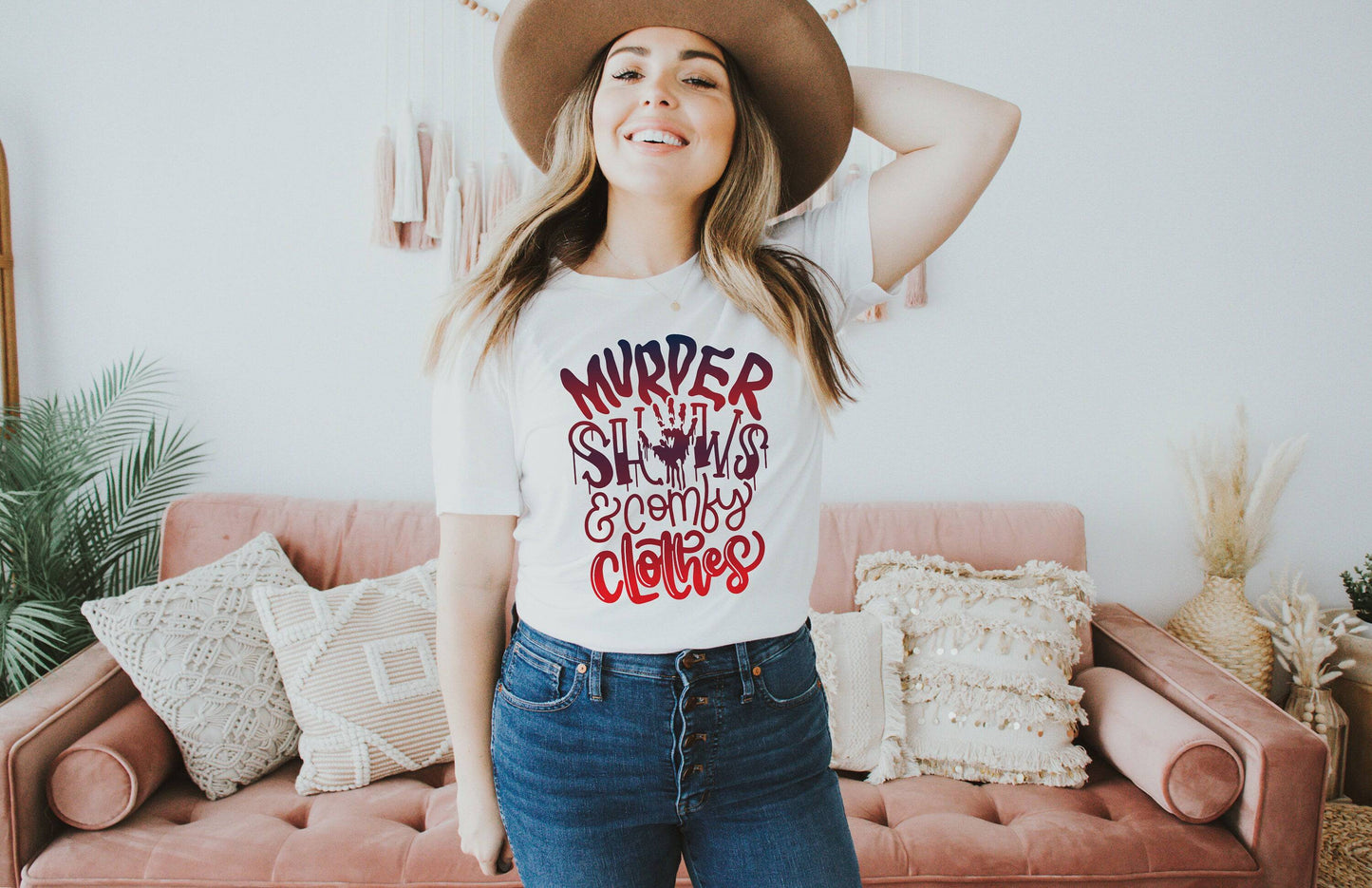 Murder Shows and Comfy Clothes - Women's Halloween Shirt - True Crime Junkie