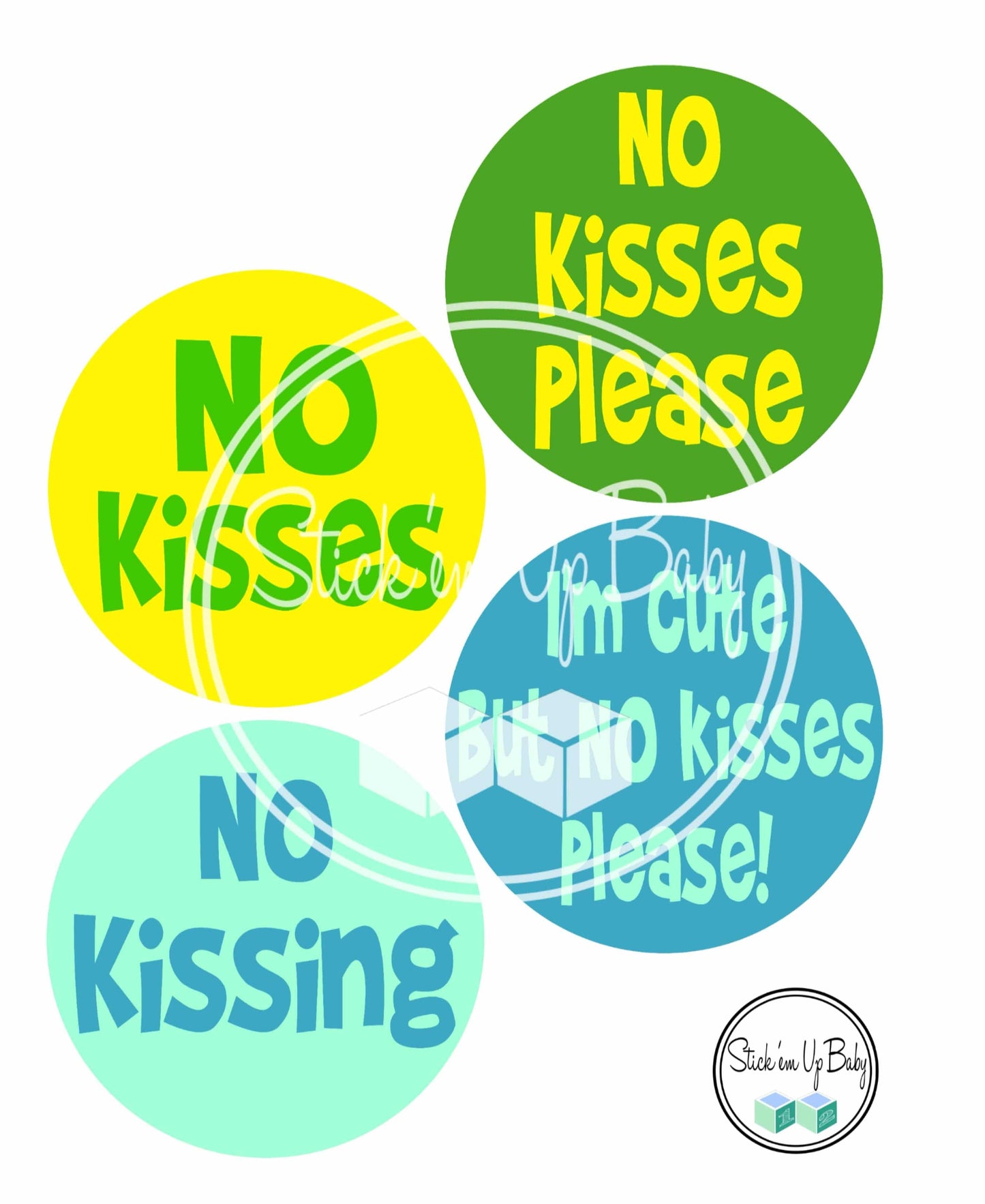 No Kisses | Monthly Baby Stickers | Stick’em Up Baby™