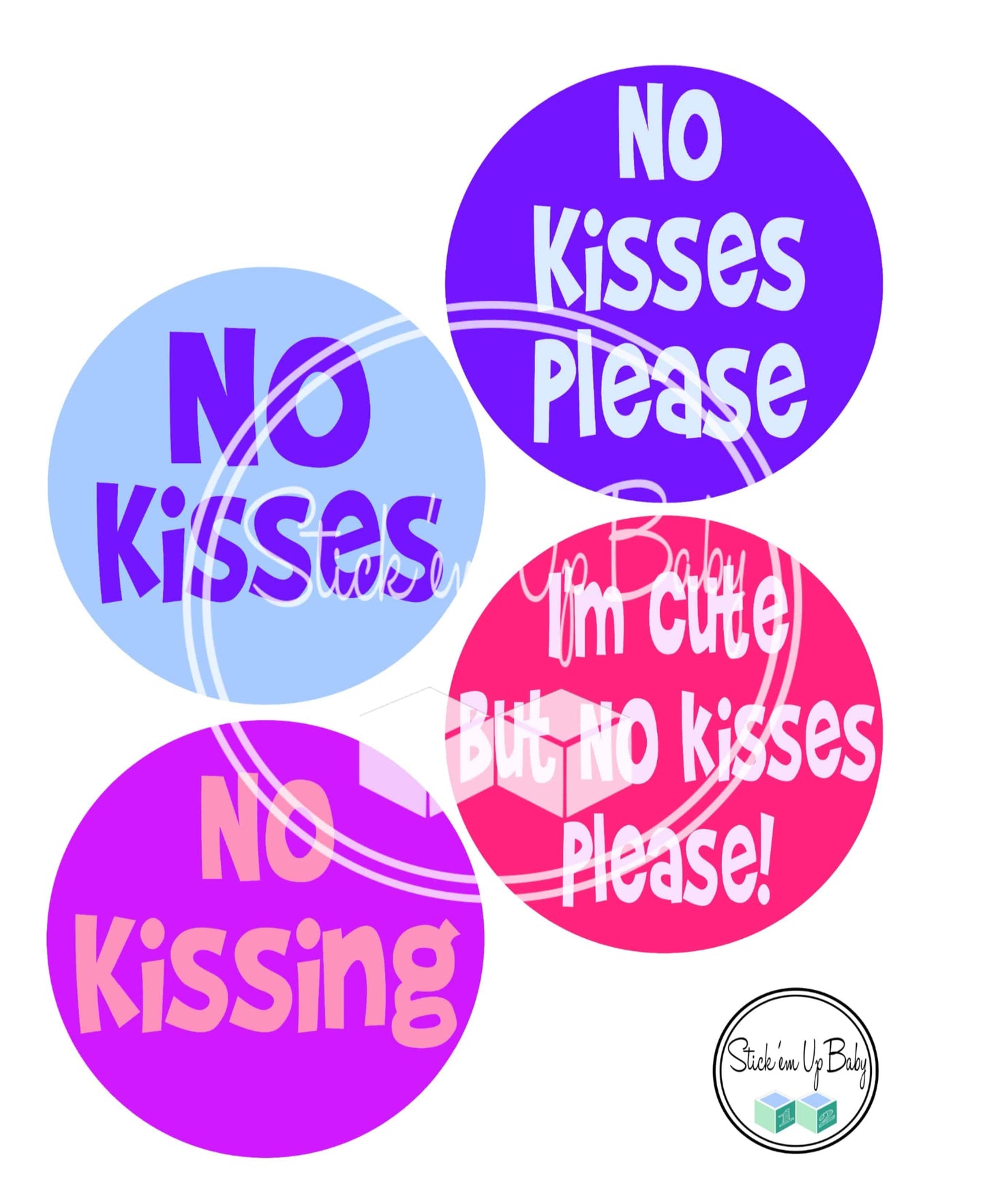 No Kisses | Monthly Baby Stickers | Stick’em Up Baby™