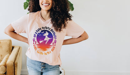 On A Dark Dessert Highway Witch Shirt - Halloween Shirts for Women