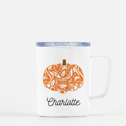 Orange Designer Pumpkin Mug | Fall Mug