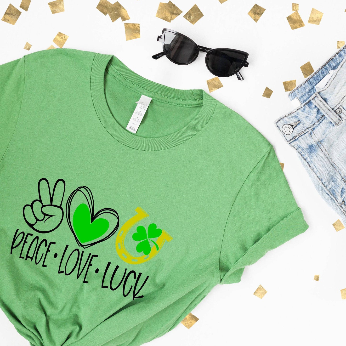 Peace Love Luck - Women's St. Patrick's Day Shirt