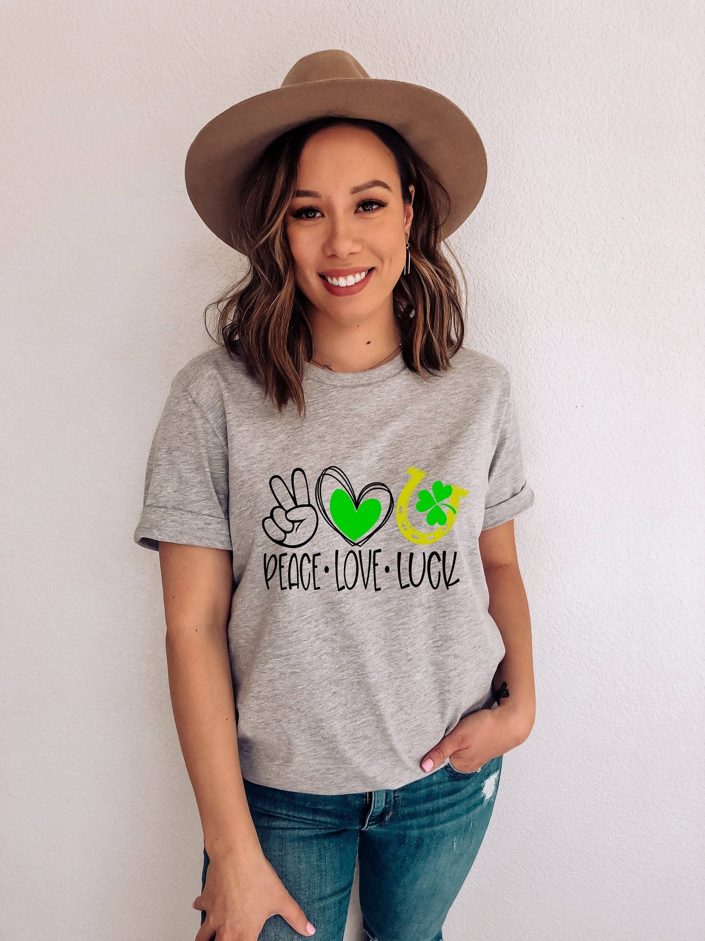 Peace Love Luck - Women's St. Patrick's Day Shirt