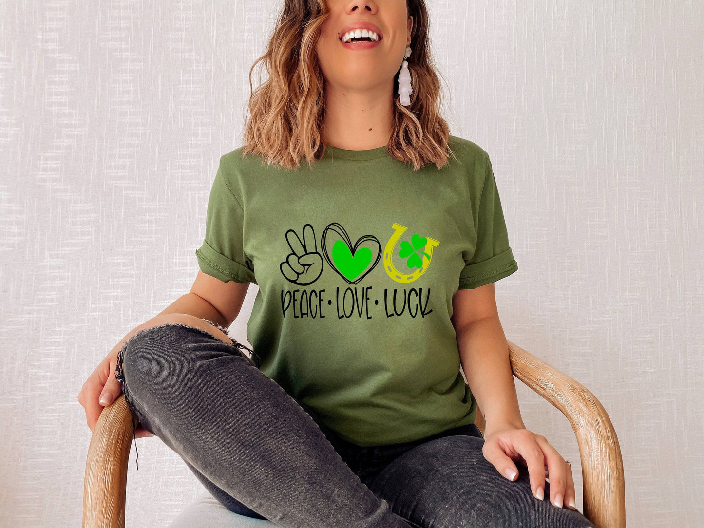 Peace Love Luck - Women's St. Patrick's Day Shirt