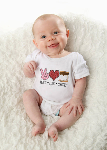 Peace Love S'mores Shirt - Kids Valentines Shirt