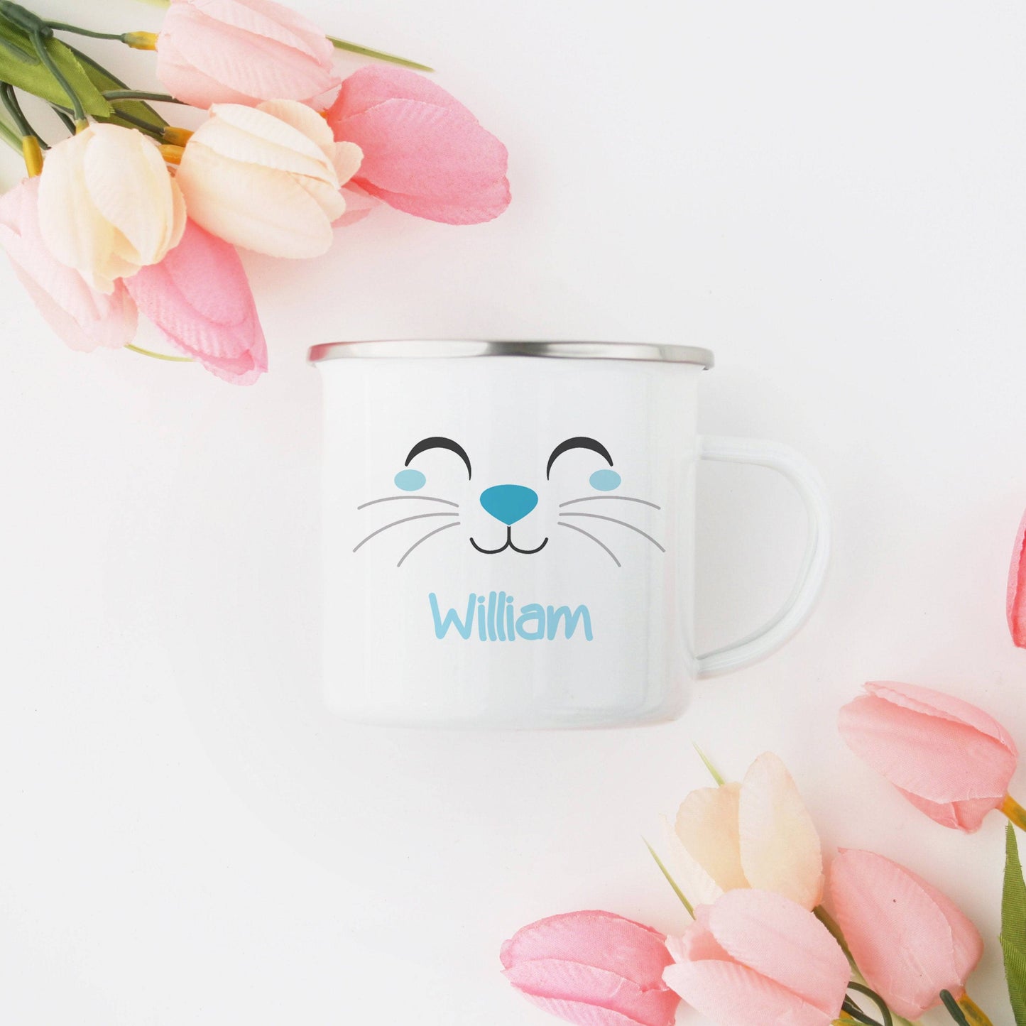 Personalized Bunny Face Mug for Boys & Girls | Easter Mug