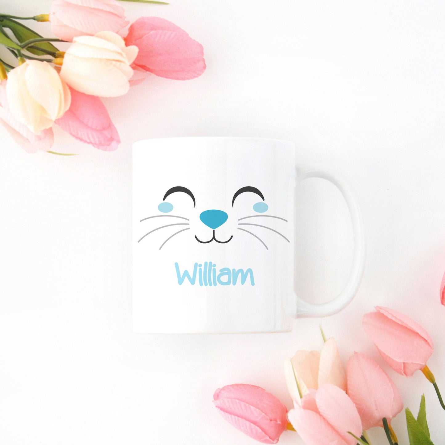 Personalized Bunny Face Mug for Boys & Girls | Easter Mug