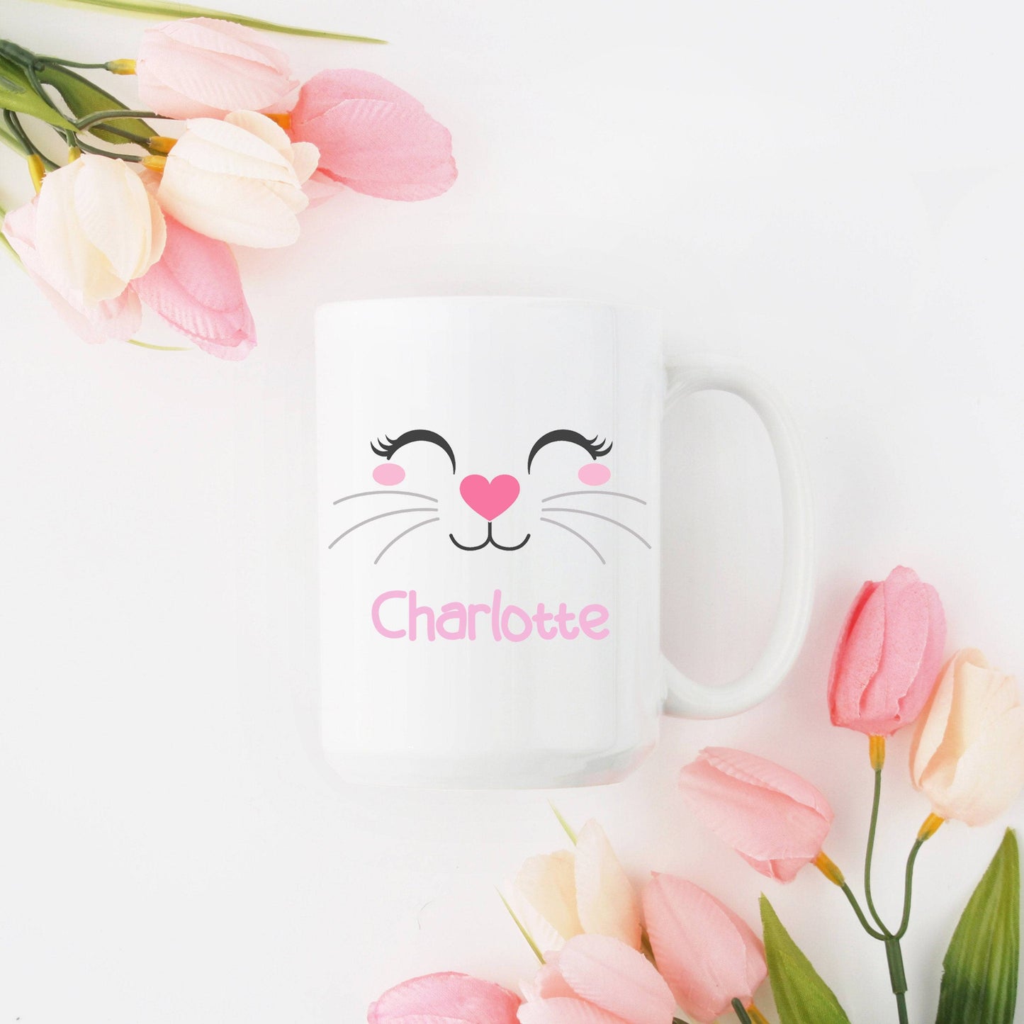Personalized Bunny Face Mug for Boys & Girls | Easter Mug