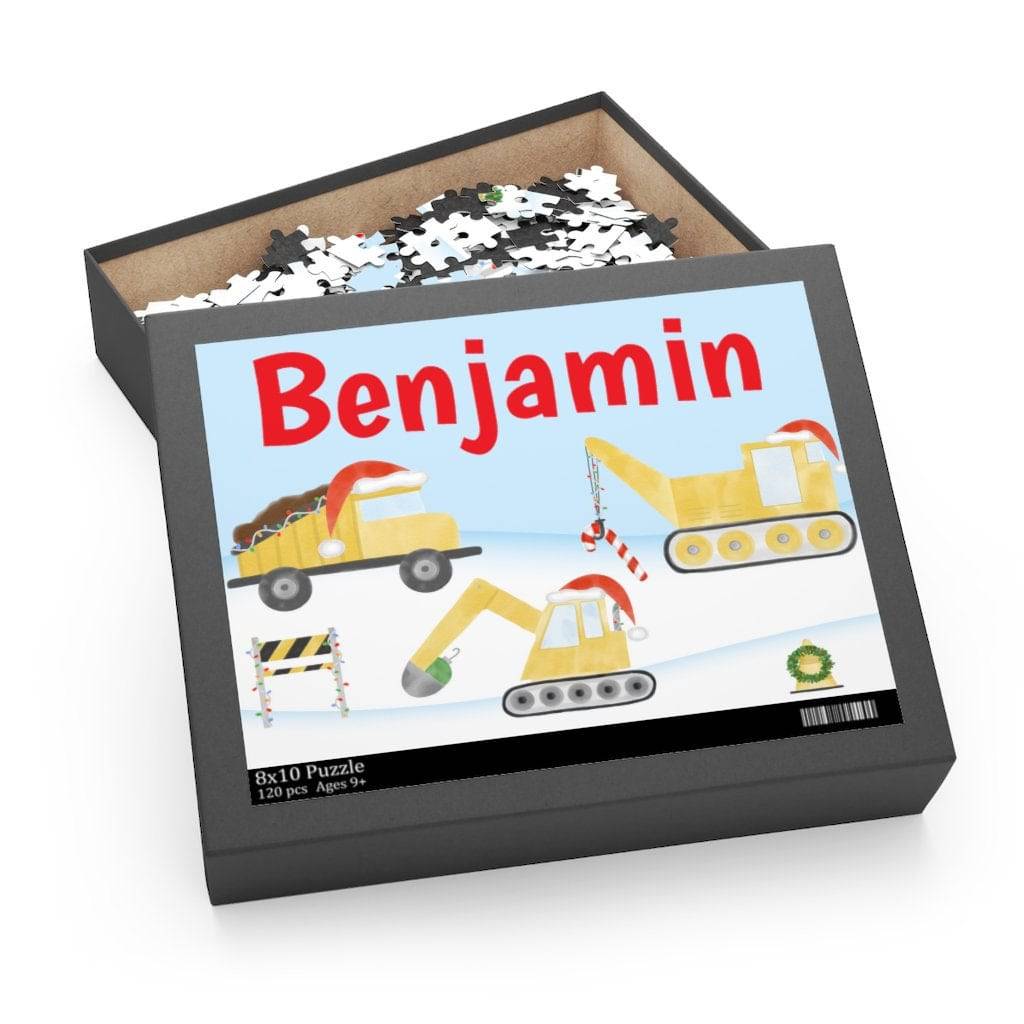 Personalized Construction Christmas Puzzle | Stocking Stuffers