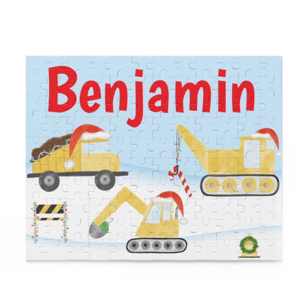 Personalized Construction Christmas Puzzle | Stocking Stuffers