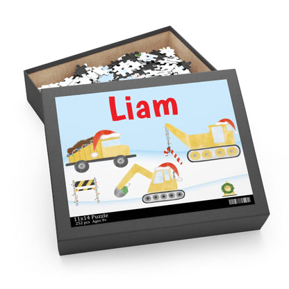 Personalized Construction Christmas Puzzle | Stocking Stuffers