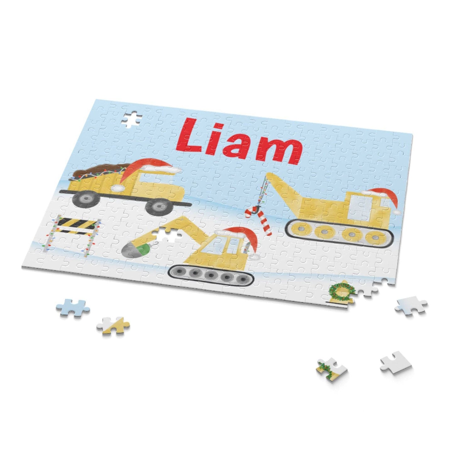 Personalized Construction Christmas Puzzle | Stocking Stuffers