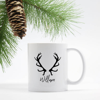 Personalized Deer Antler Mug | Gift for Hunters