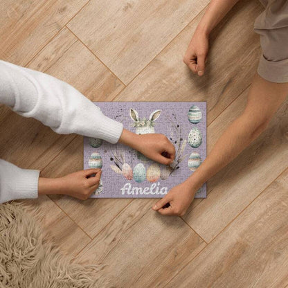 Personalized Easter Bunny Girl Puzzle
