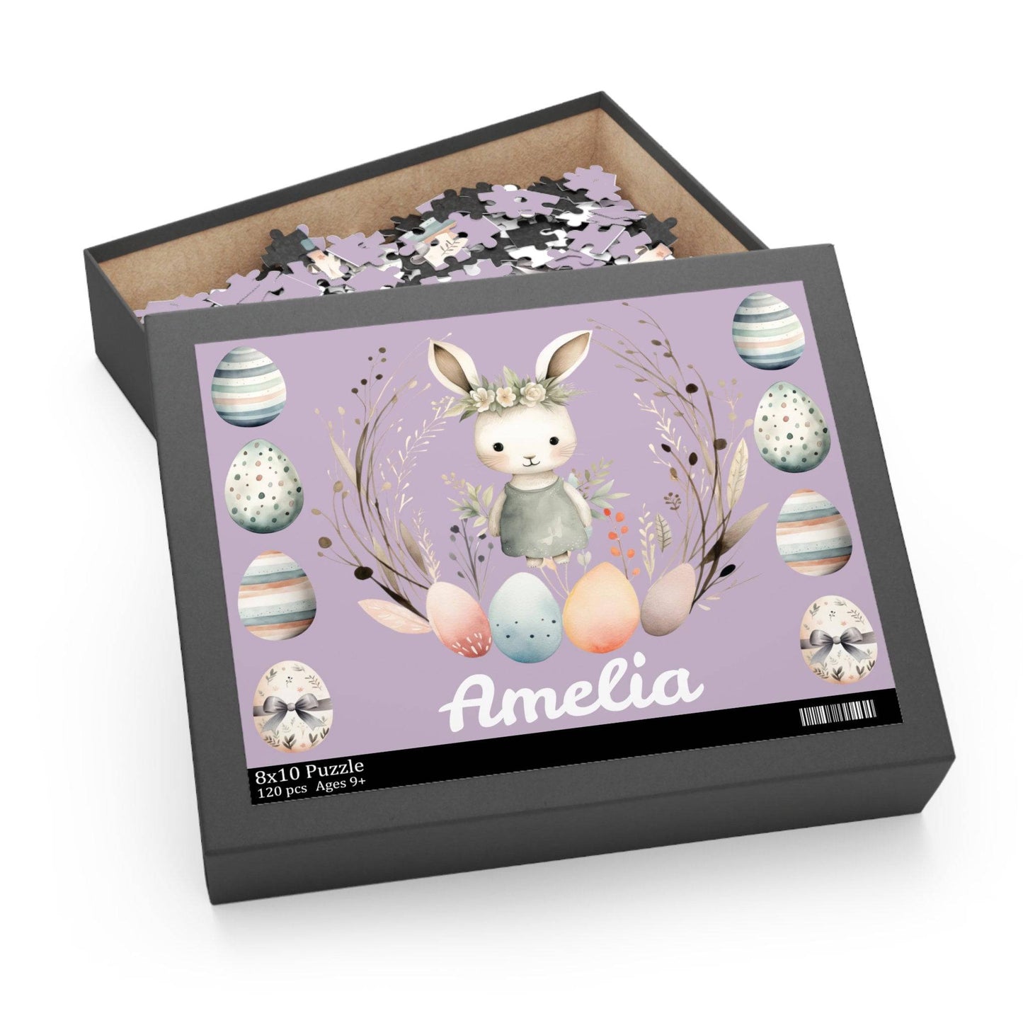 Personalized Easter Bunny Girl Puzzle