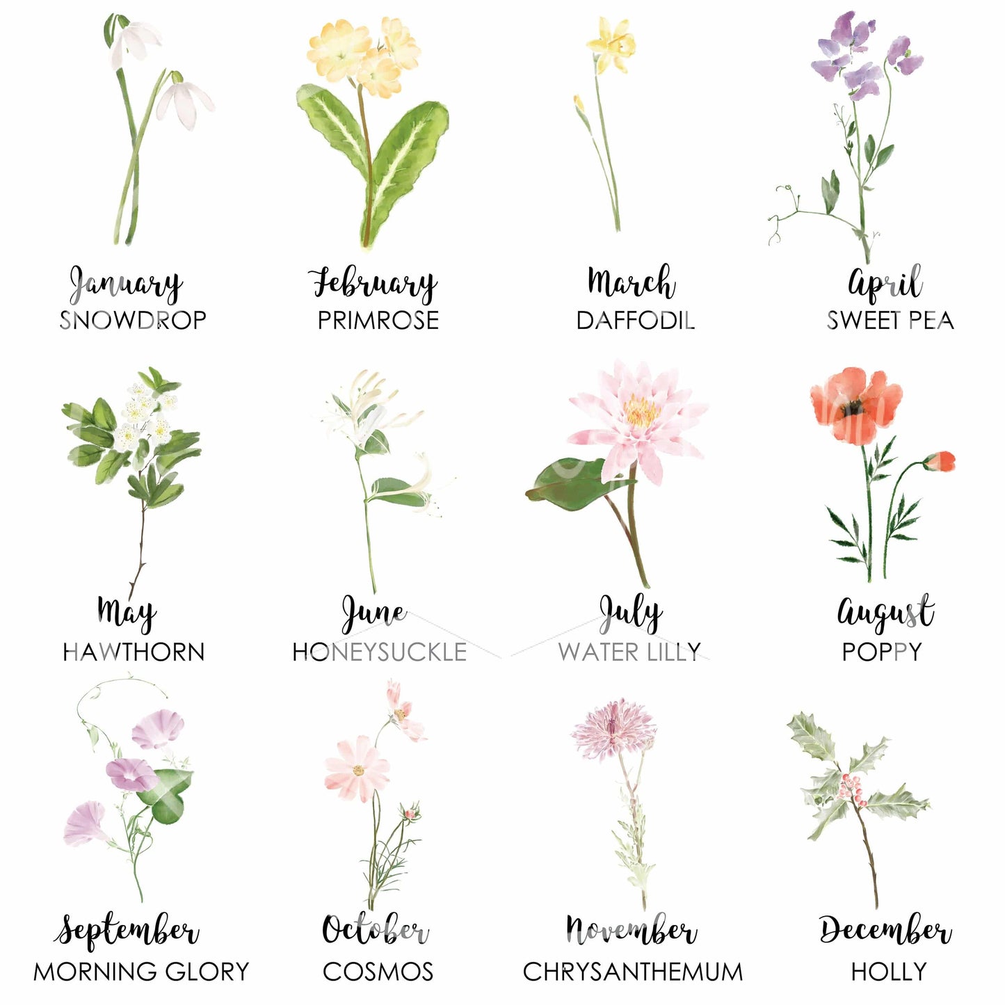 Personalized Gift for Mom | Birth Flower | Our Family Garden