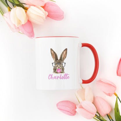 Personalized Hipster Bunny Mug