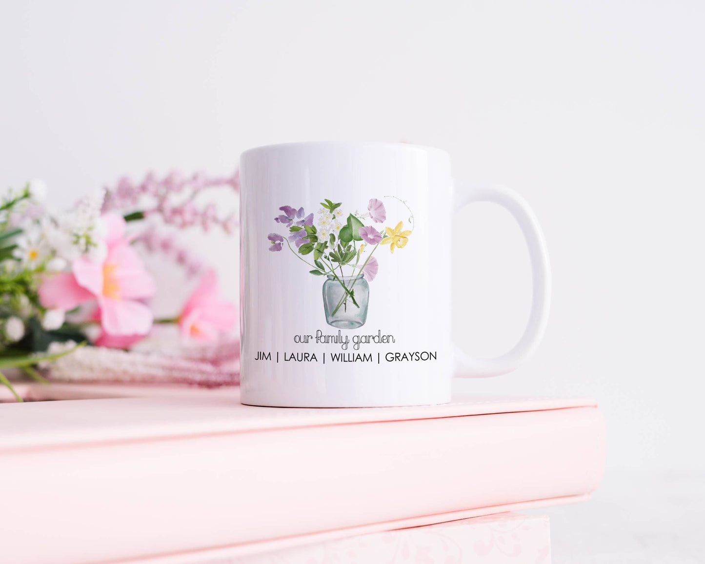 Personalized Mother's Day Gift | Birth flower Mug | Family Garden Mug