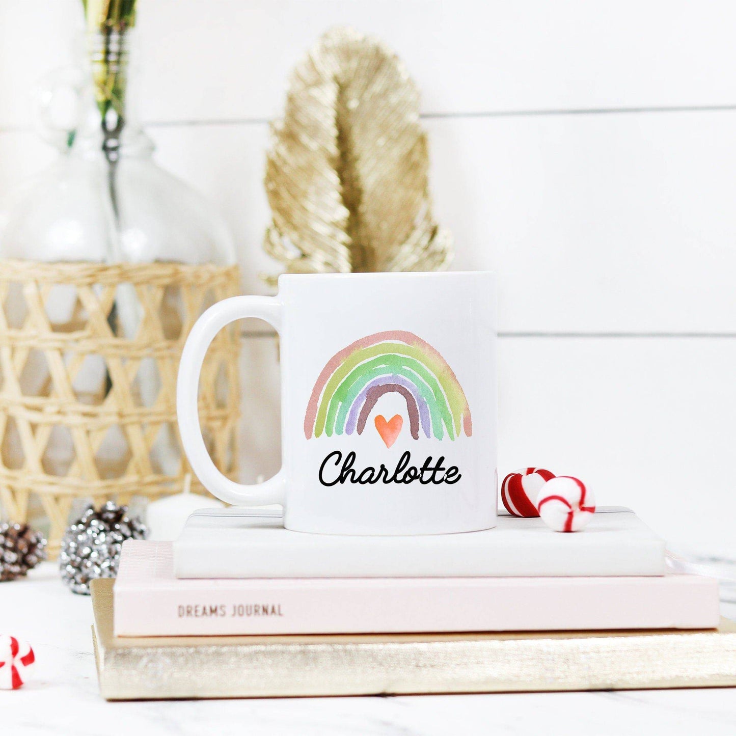 Personalized Rainbow Mug | Muted Colors