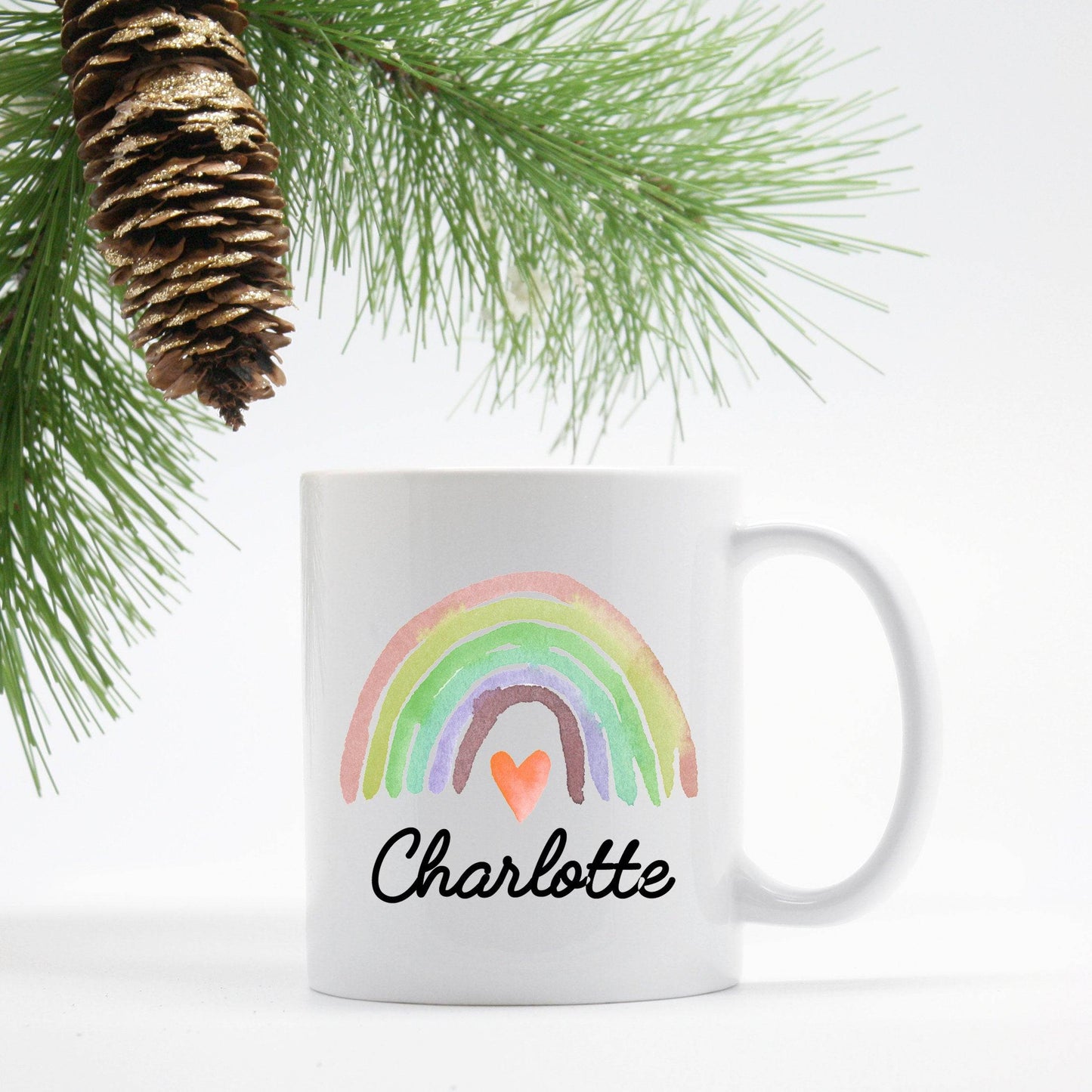 Personalized Rainbow Mug | Muted Colors