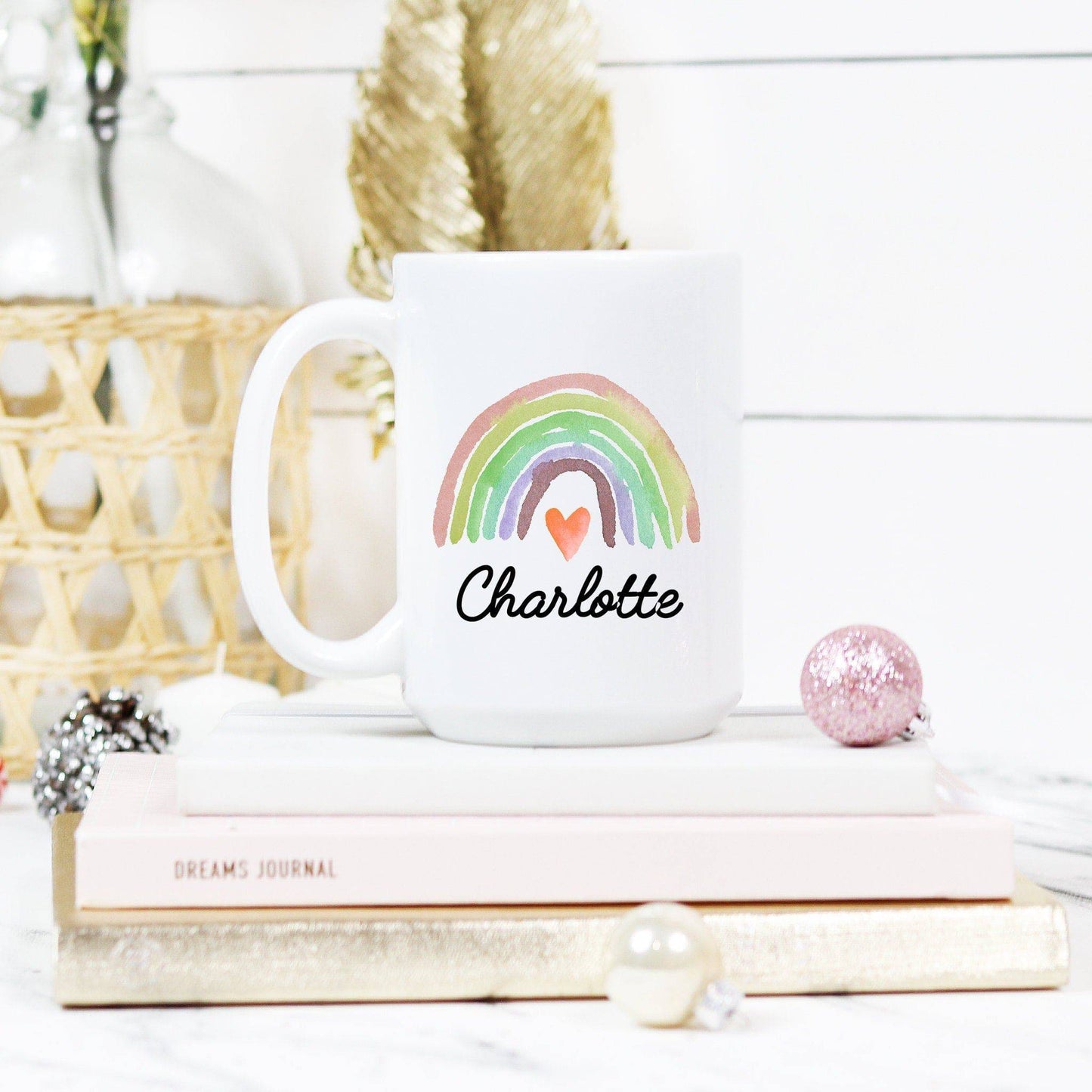 Personalized Rainbow Mug | Muted Colors