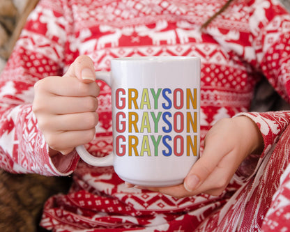Personalized Rainbow Name Mug