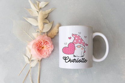 Personalized Valentine's Gnome Mug