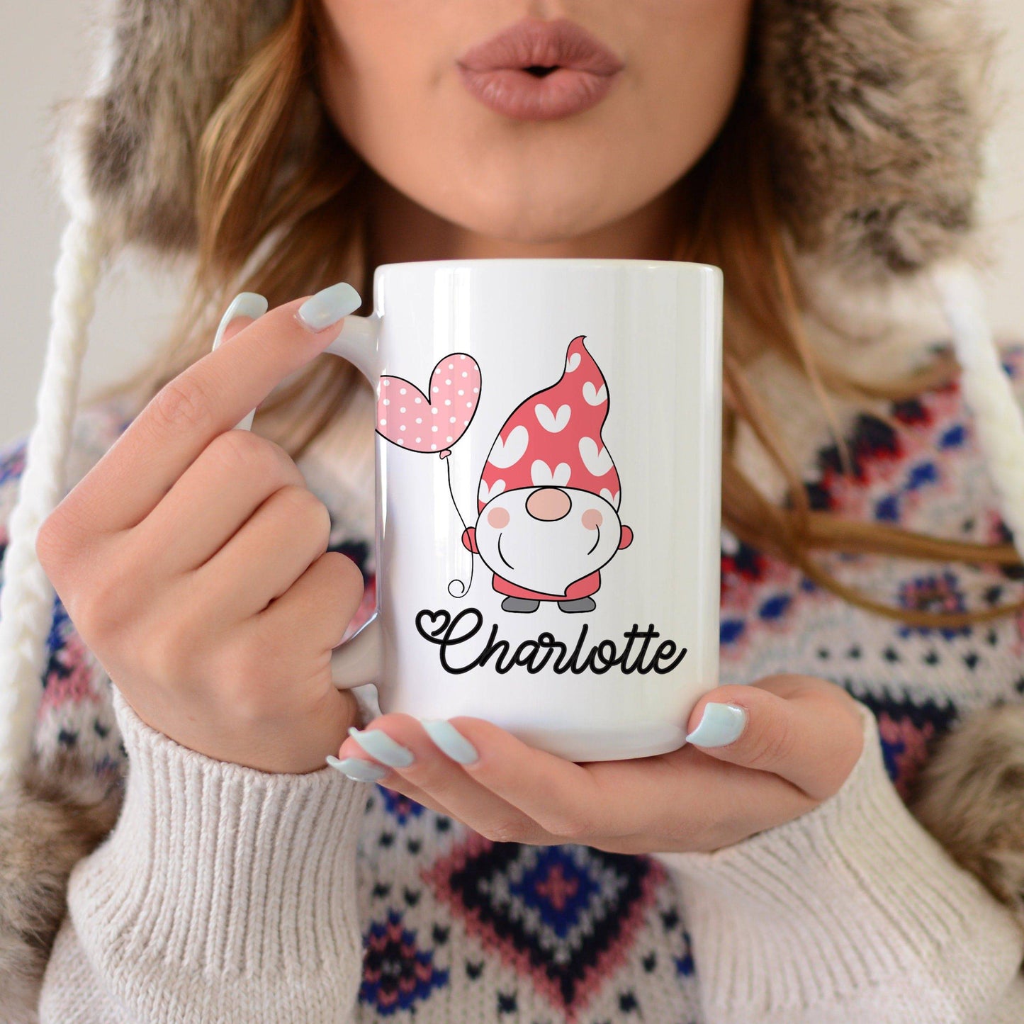 Personalized Valentine's Gnome Mug