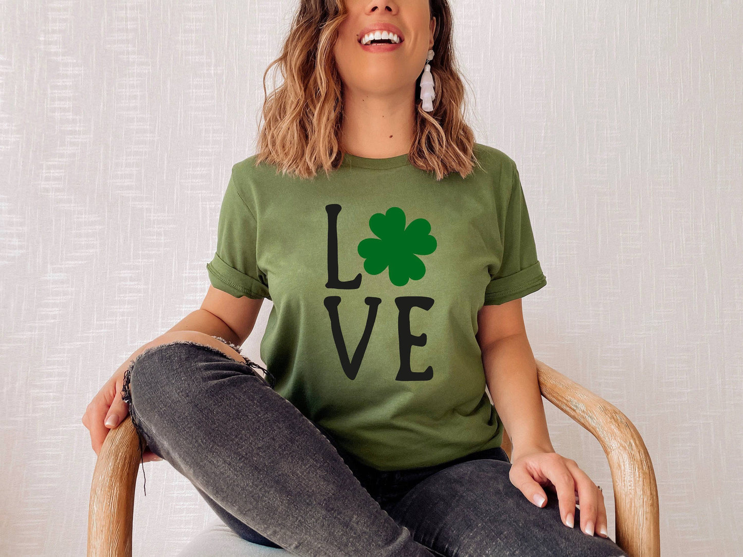 Shamrock - Love -Women's St. Patrick's Day Shirt