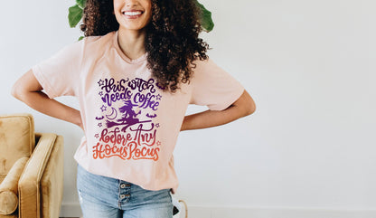 This Witch Needs Coffee - Halloween Shirt for Women