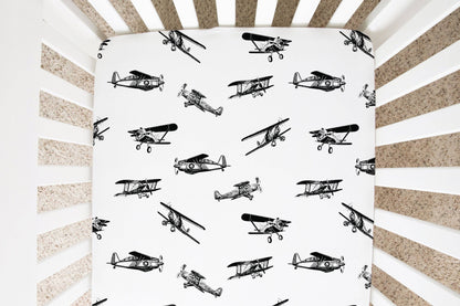 Vintage Airplane Crib Sheet