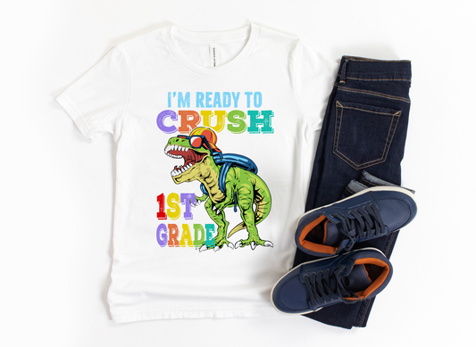 T-Rex I'm Ready To Crush School - Back to School Shirt for Kids
