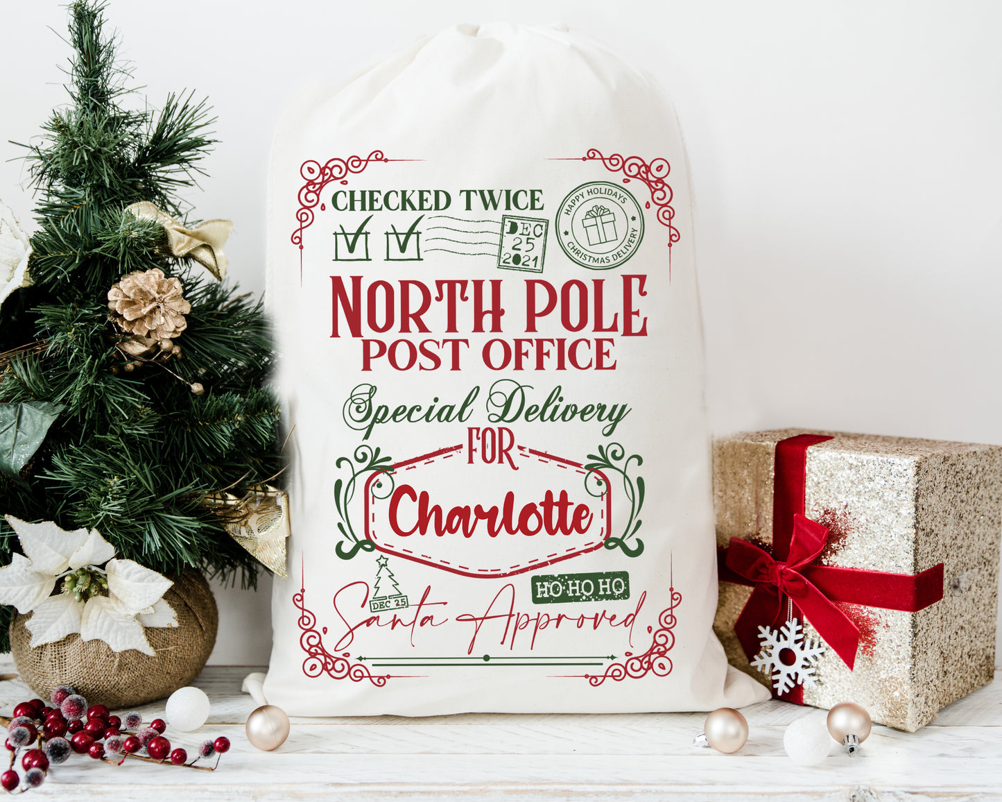 North Pole Post Office Santa Sacks
