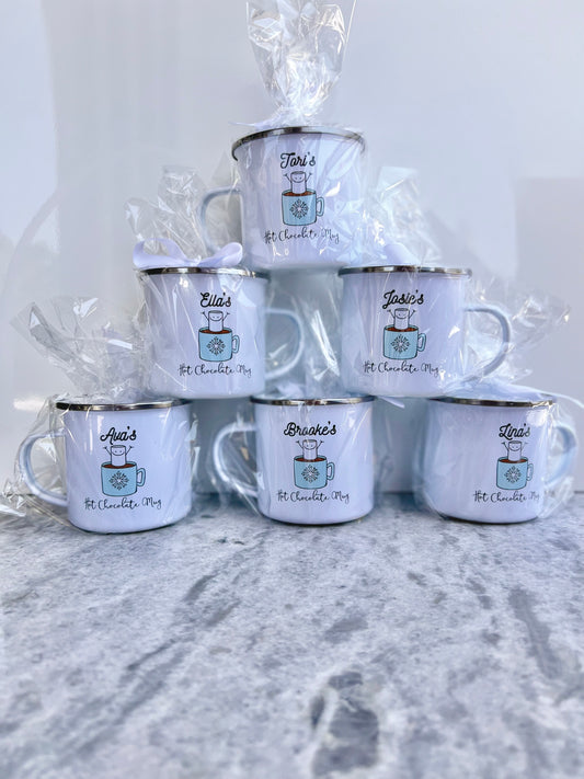 Overstock Personalized Hot Chocolate Mug | Blue Design