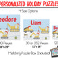 Personalized Construction Christmas Puzzle | Stocking Stuffers