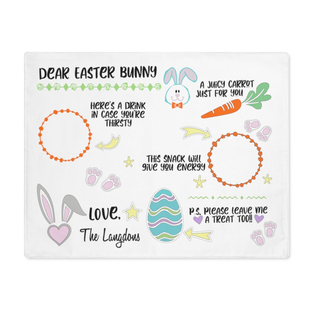 Personalized Easter Bunny Placemat - Easter Decor