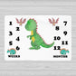 Dinosaur Baby Milestone Blanket - Baby Boy Gift - Stick'em Up Baby®