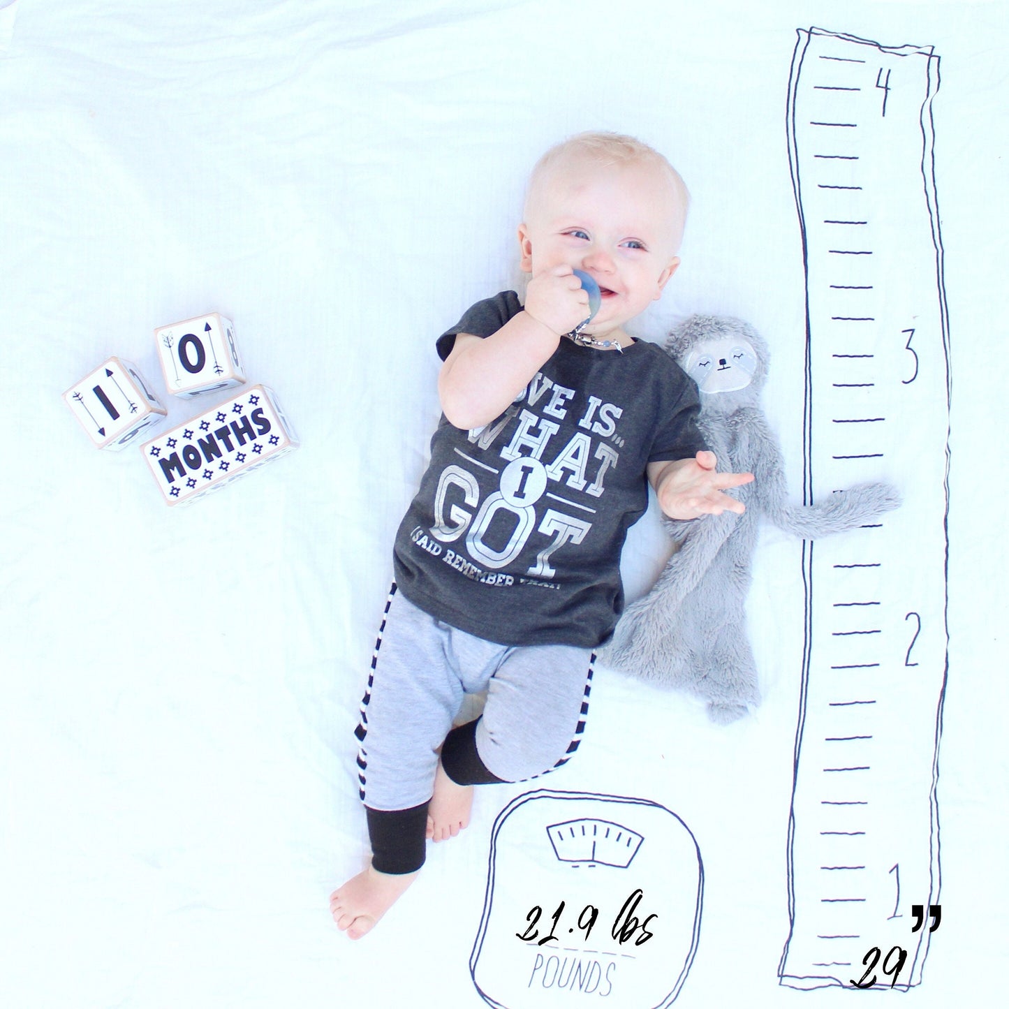 Baby Milestone Blocks - Monochrome - Stick'em Up Baby®