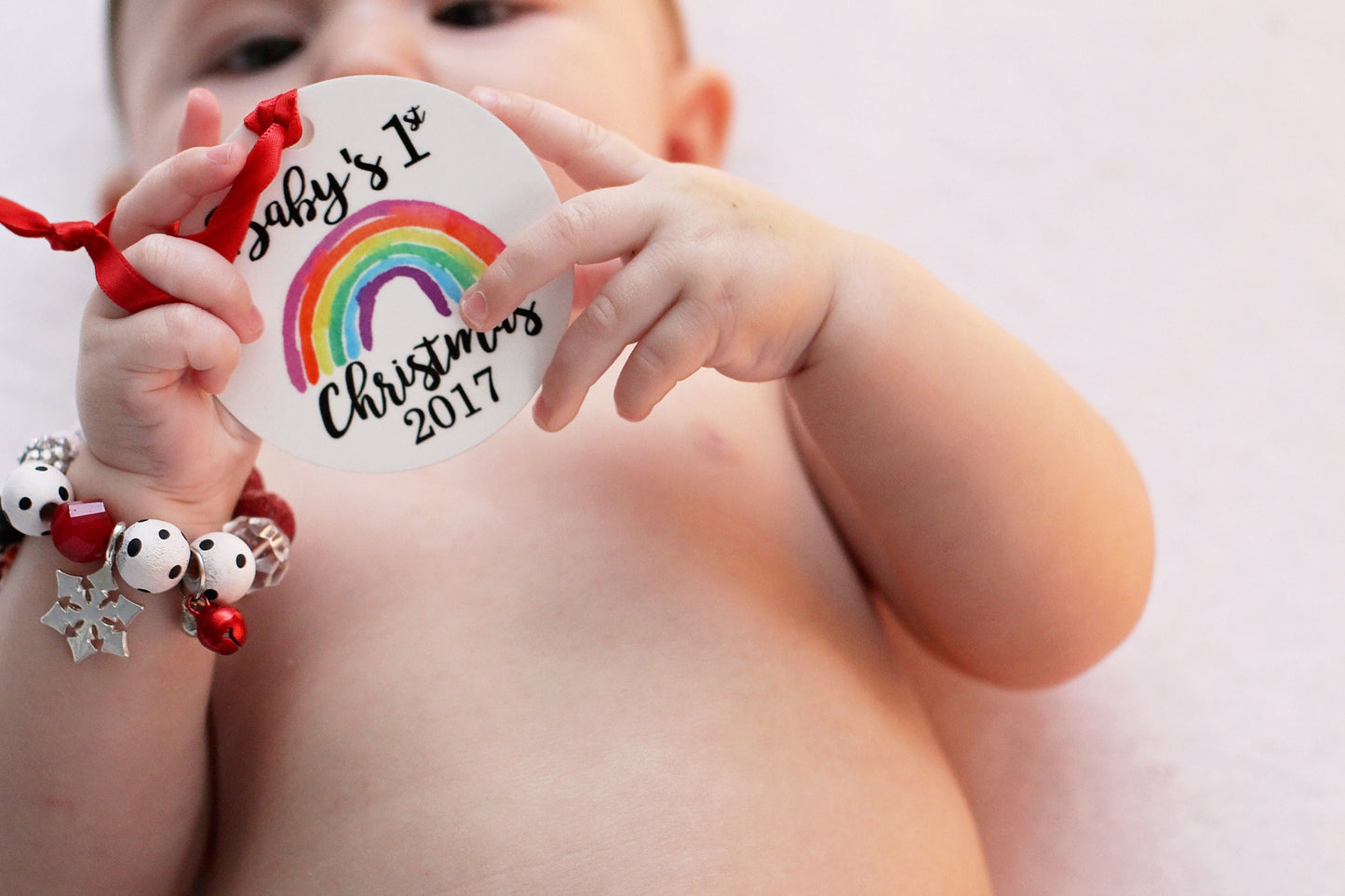 Baby's First Christmas Ornament 2021 | Rainbow Baby - Stick'em Up Baby®
