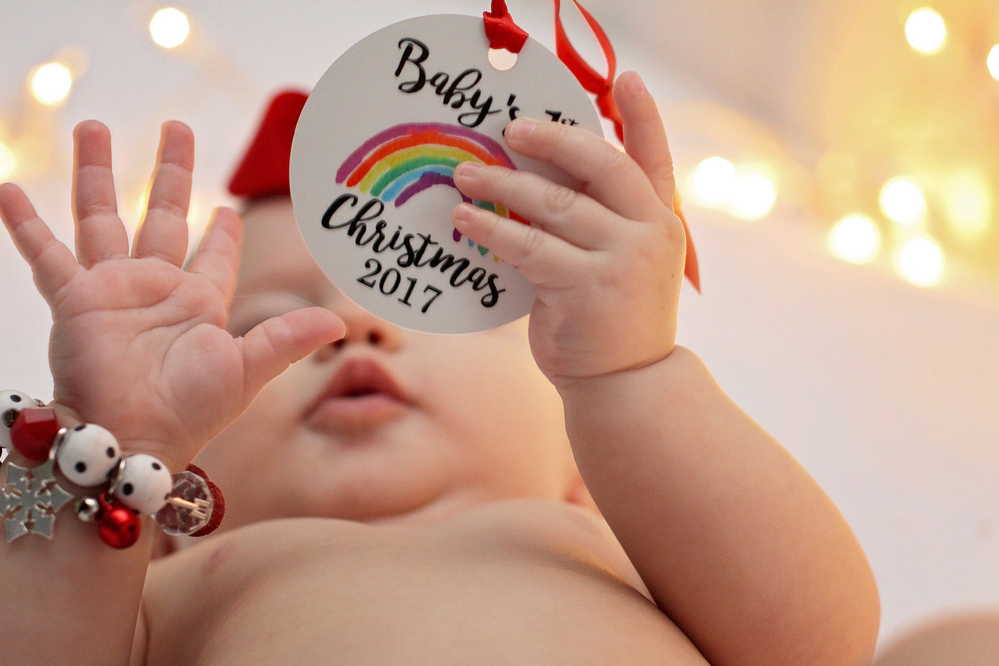 Baby's First Christmas Ornament 2021 | Rainbow Baby - Stick'em Up Baby®