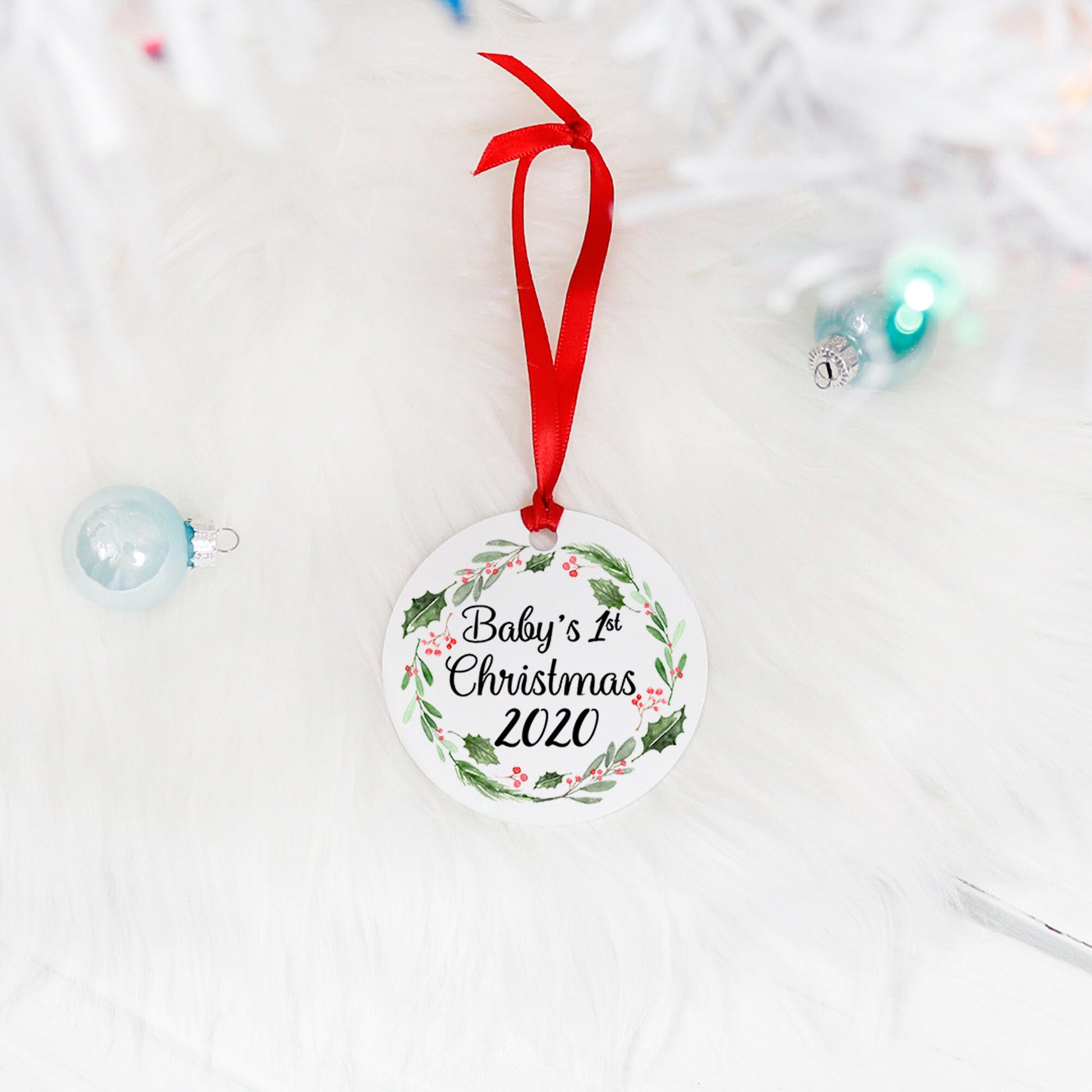 Baby's First Christmas Ornament 2021 - Stick'em Up Baby®