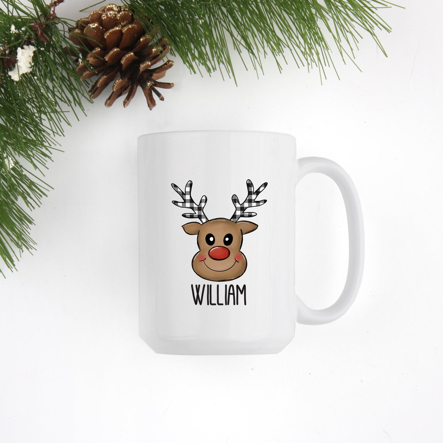 Personalized Boy Reindeer Mug - Stick'em Up Baby®
