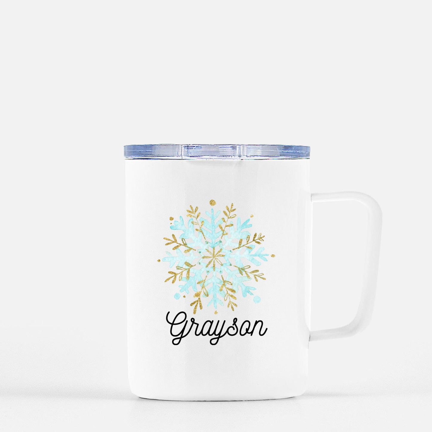 Personalized Snowflake Mug | Blue Design - Stick'em Up Baby®