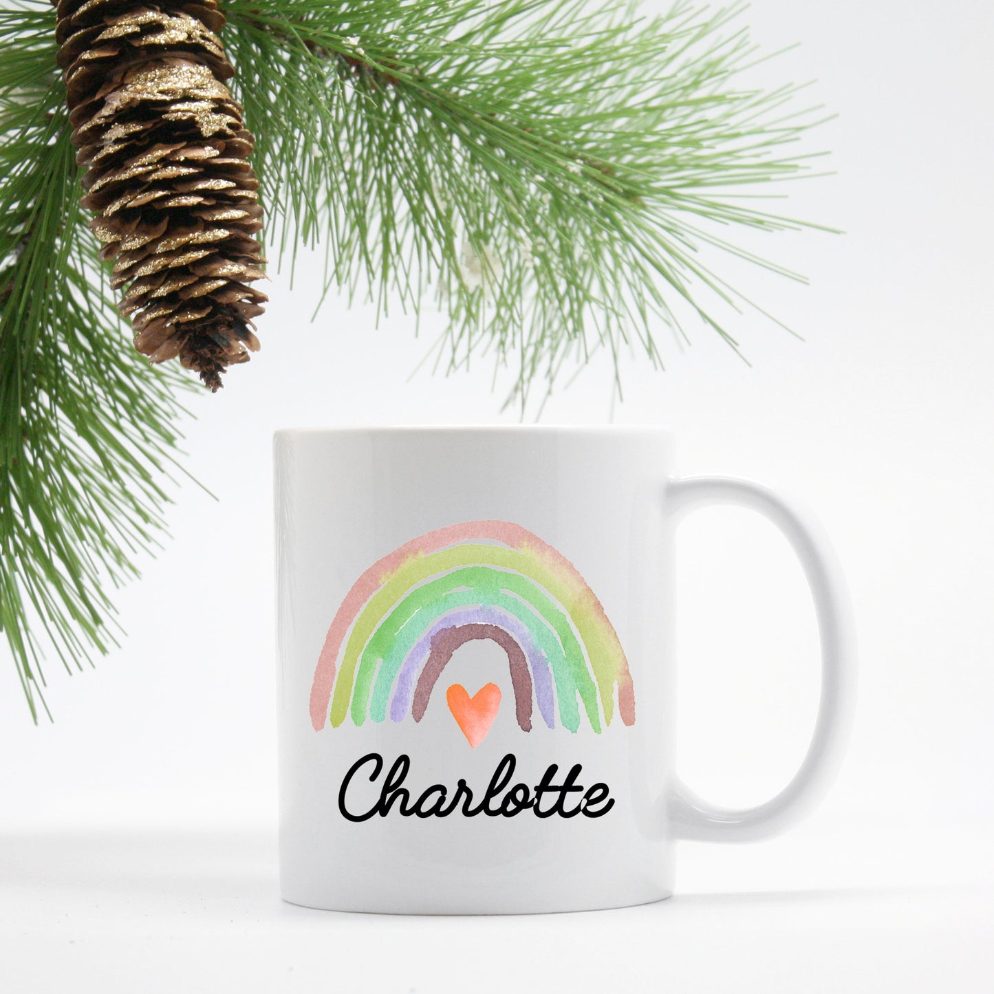 Personalized Rainbow Mug | Muted Colors - Stick'em Up Baby®