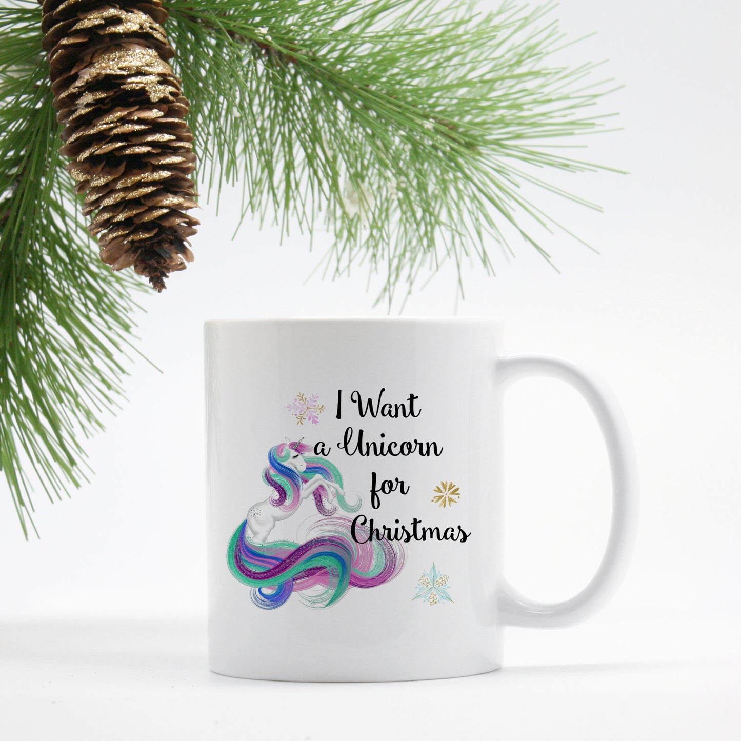 I Want a Unicorn For Christmas Mug - Stick'em Up Baby®