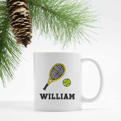 Personalized Tennis Mug | Sports Mug - Stick'em Up Baby®