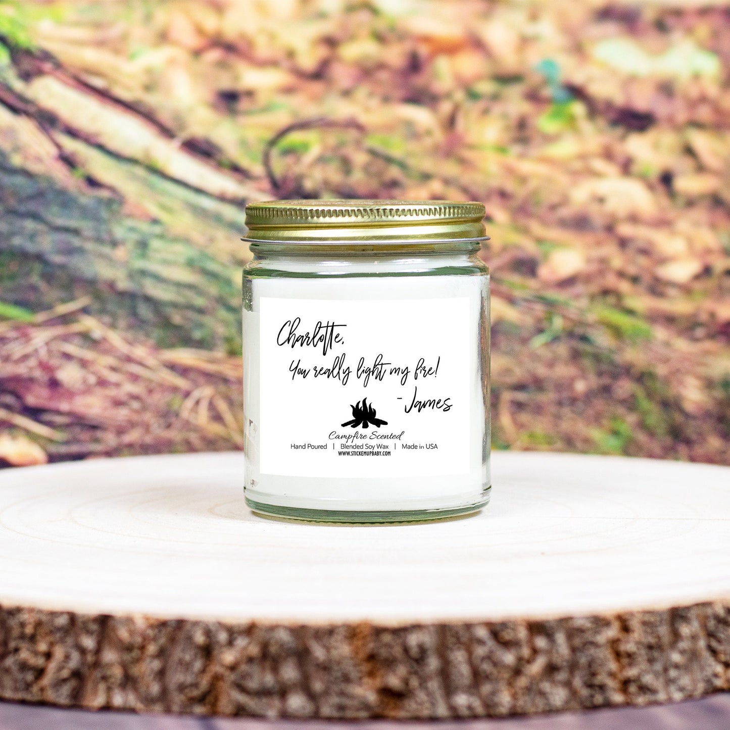 Personalized Candle Valentine's Gift - You Light My Fire